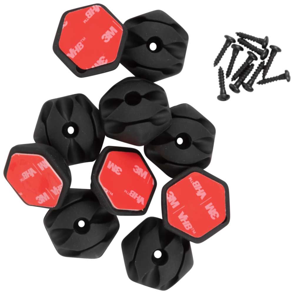 Self-Adhesive Cable Mounting Clips, 3-Slot (10-Pack) - Klein Tools