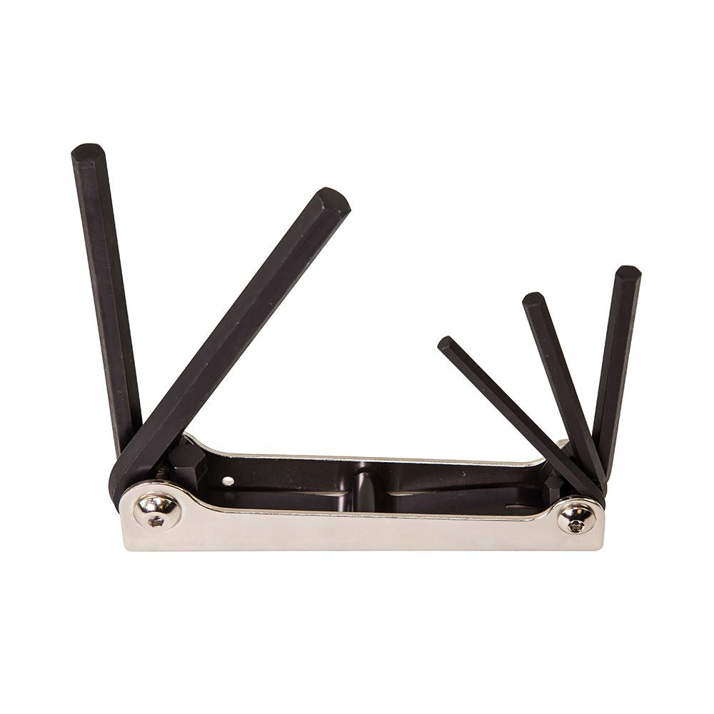 Folding Hex Key Set, 5-Key, SAE Sizes - Klein Tools