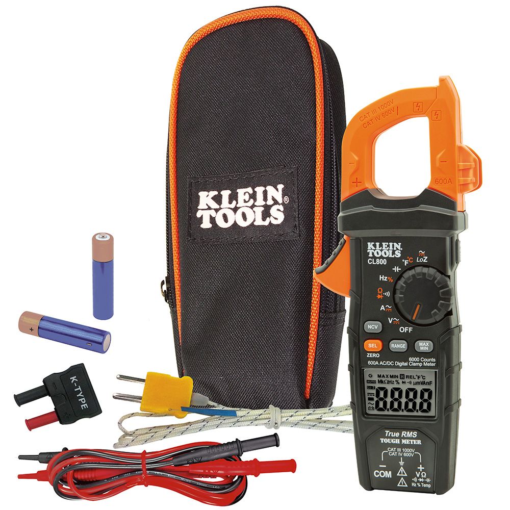 Digital Clamp Meter, AC Auto-Range TRMS, Low Impedance (LoZ), Auto Off - Klein Tools