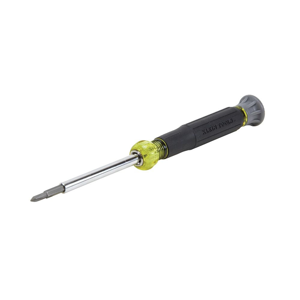 Multi-Bit Electronics Screwdriver, 4-in-1, Phillips, Slotted Bits - Klein Tools