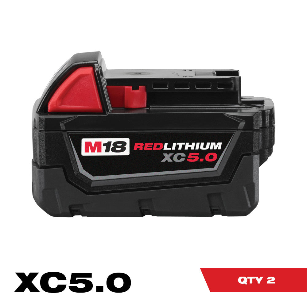 M18™ REDLITHIUM™ XC5.0 Extended Capacity Battery Two Pack - Milwaukee