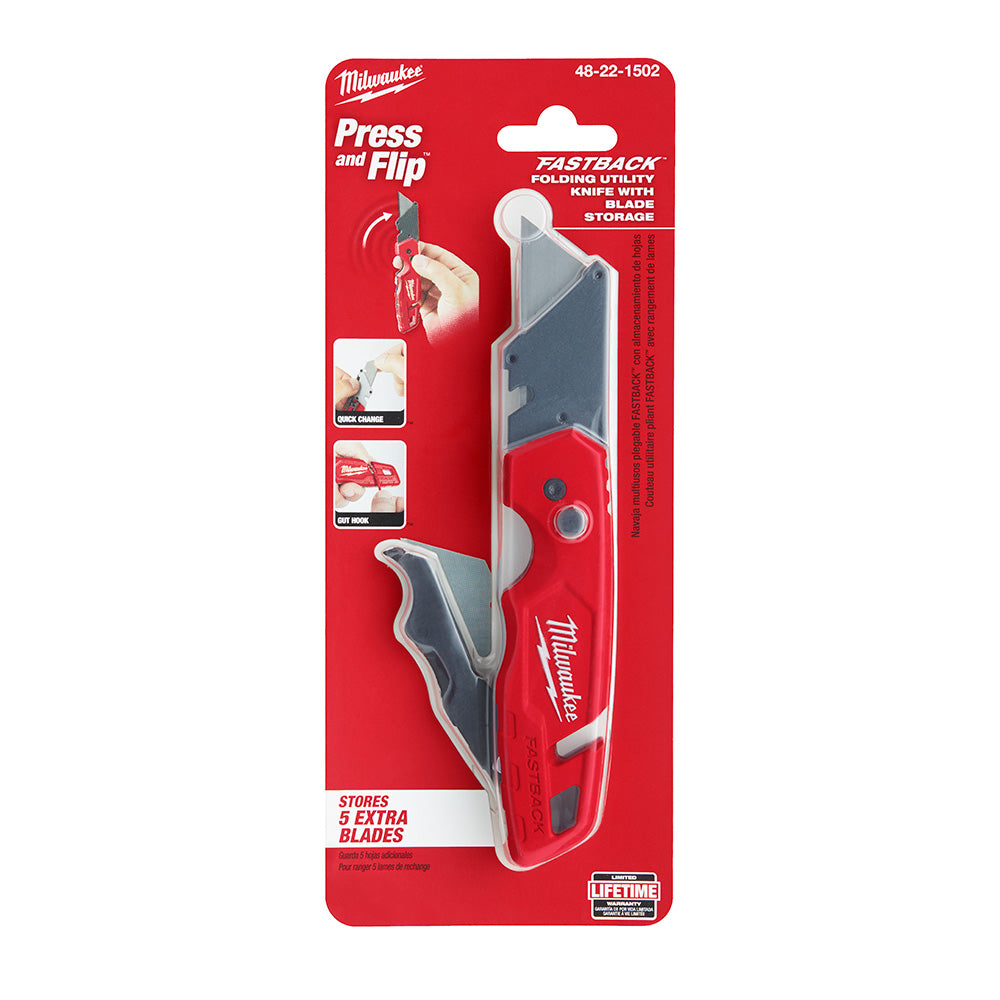 FASTBACK™ Folding Utility Knife with Blade Storage - Milwaukee