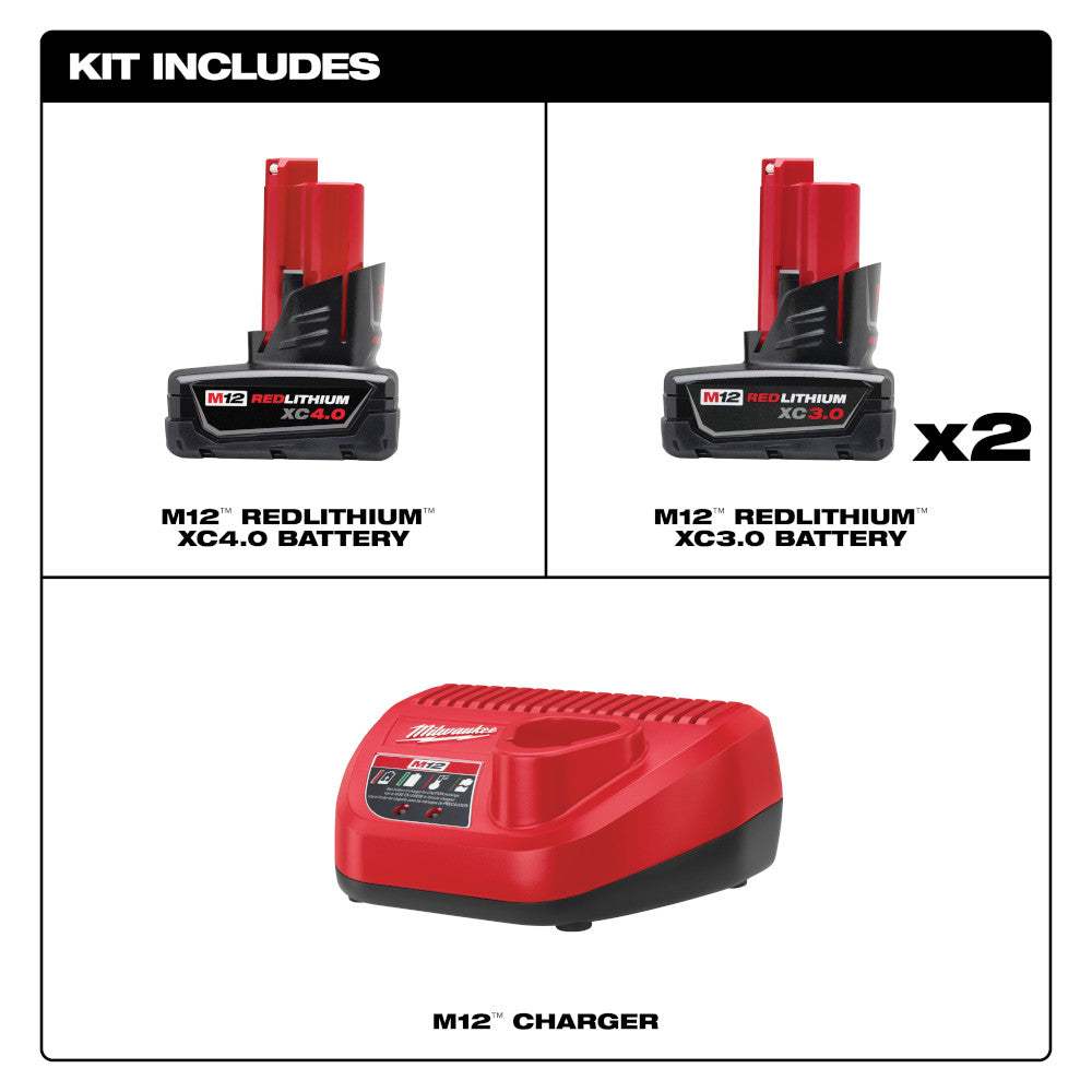 M12 REDLITHIUM™ XC Battery Two Pack - Milwaukee