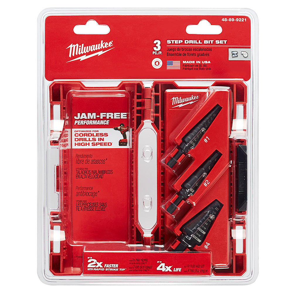 Step Drill Bit Set - 3PC - Milwaukee