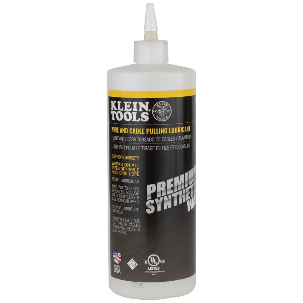 Premium Synthetic Wax Cable Pulling Lube 1-Quart - Klein Tools
