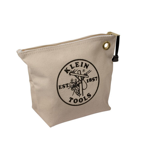 Zipper Bag, Canvas Tool Pouch, 10-Inch, Natural - Klein Tools