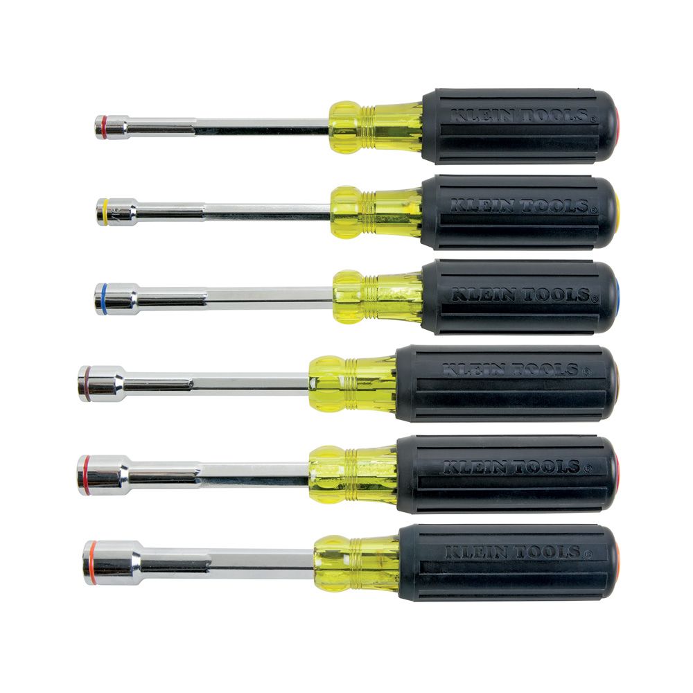 Nut Driver Set, Magnetic Nut Drivers, Heavy Duty, 6-Piece - Klein Tools