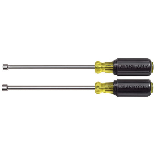 Nut Driver Set, Magnetic Nut Drivers, 6-Inch Shafts, 2-Piece - Klein Tools