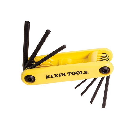 Grip-It® Hex Key Set, 9-Key, 3-3/4-Inch Handle, SAE Sizes - Klein Tools